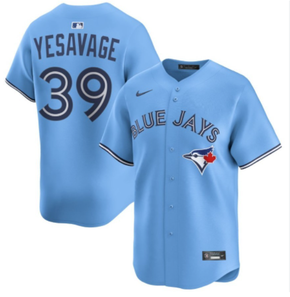 Men Toronto Blue Jays #39 Trey Yesavage light blue Nike White Home Limited Jersey->customized mlb jersey->Custom Jersey